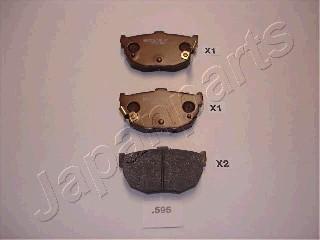 Japanparts PP-595AF - Brake Pad Set, disc brake www.autospares.lv