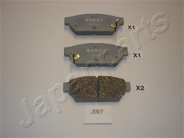 Japanparts PP-597AF - Bremžu uzliku kompl., Disku bremzes autospares.lv