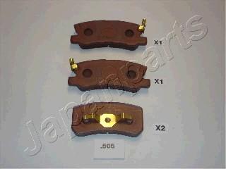 Japanparts PP-505AF - Brake Pad Set, disc brake www.autospares.lv