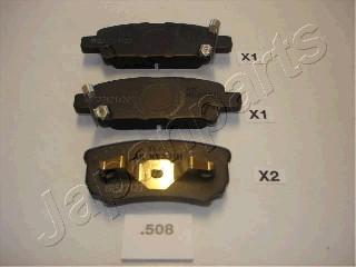 Japanparts PP-508AF - Тормозные колодки, дисковые, комплект www.autospares.lv