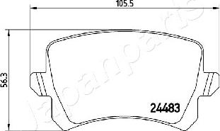 Japanparts PP-0904AF - Тормозные колодки, дисковые, комплект www.autospares.lv