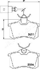 Japanparts PP-0912AF - Тормозные колодки, дисковые, комплект www.autospares.lv