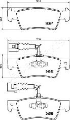 Japanparts PP-0924AF - Bremžu uzliku kompl., Disku bremzes www.autospares.lv