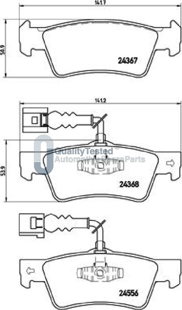 Japanparts PP0924JM - Bremžu uzliku kompl., Disku bremzes www.autospares.lv