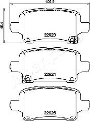 Japanparts PP-0406AF - Bremžu uzliku kompl., Disku bremzes autospares.lv