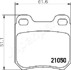 Japanparts PP-0403AF - Brake Pad Set, disc brake www.autospares.lv