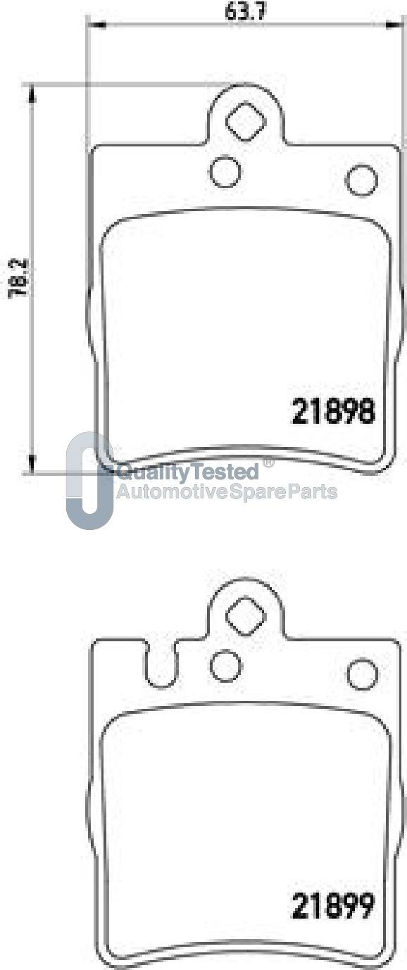 Japanparts PP0504JM - Bremžu uzliku kompl., Disku bremzes www.autospares.lv