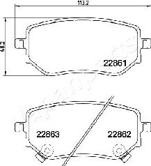 Japanparts PP-0532AF - Bremžu uzliku kompl., Disku bremzes autospares.lv