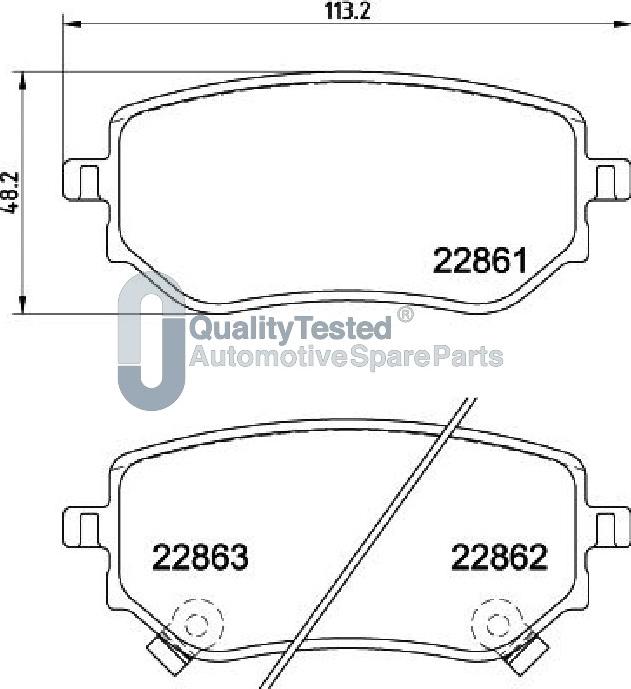 Japanparts PP0532JM - Bremžu uzliku kompl., Disku bremzes www.autospares.lv