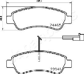 Japanparts PP-0609AF - Bremžu uzliku kompl., Disku bremzes autospares.lv