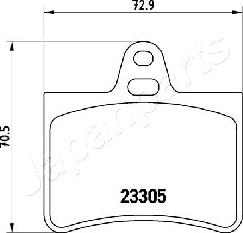 Japanparts PP-0605AF - Bremžu uzliku kompl., Disku bremzes www.autospares.lv