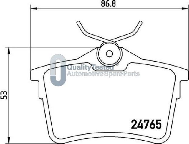 Japanparts PP0600JM - Bremžu uzliku kompl., Disku bremzes www.autospares.lv