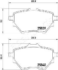 Japanparts PP-0614AF - Bremžu uzliku kompl., Disku bremzes www.autospares.lv