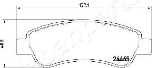 Japanparts PP-0610AF - Brake Pad Set, disc brake www.autospares.lv