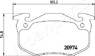 Japanparts PP-0611AF - Bremžu uzliku kompl., Disku bremzes www.autospares.lv