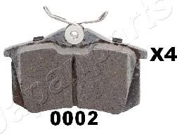 Japanparts PP-0002AF - Brake Pad Set, disc brake www.autospares.lv