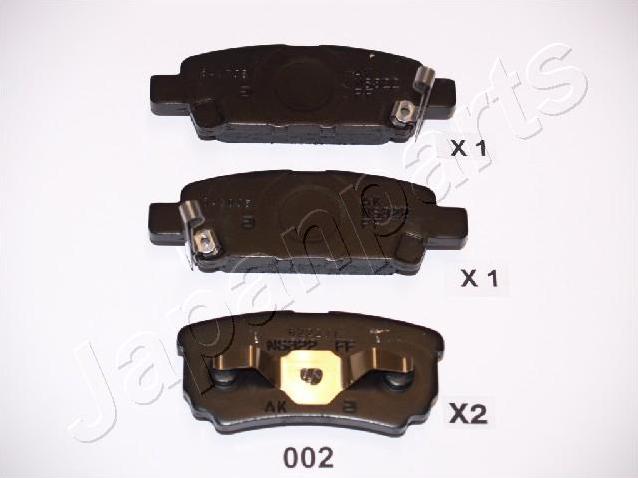 Japanparts PP-002AF - Brake Pad Set, disc brake www.autospares.lv