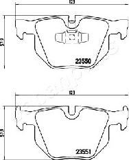 Japanparts PP-0108AF - Bremžu uzliku kompl., Disku bremzes www.autospares.lv