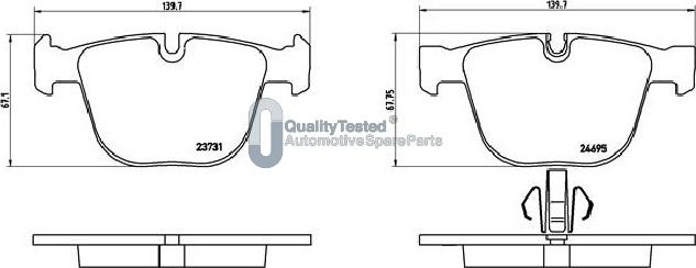 Japanparts PP0115JM - Bremžu uzliku kompl., Disku bremzes www.autospares.lv