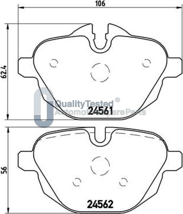 Japanparts PP0112JM - Bremžu uzliku kompl., Disku bremzes www.autospares.lv