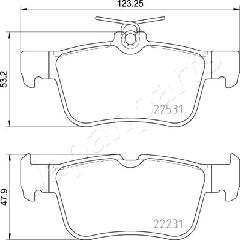 Japanparts PP-0303AF - Bremžu uzliku kompl., Disku bremzes www.autospares.lv