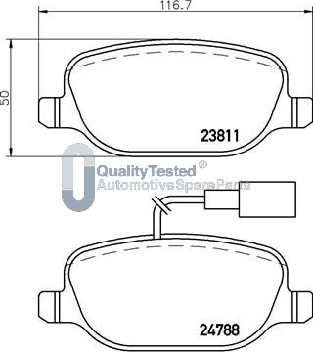 Japanparts PP0206JM - Bremžu uzliku kompl., Disku bremzes www.autospares.lv