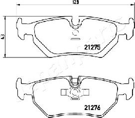 Japanparts PP-0216AF - Bremžu uzliku kompl., Disku bremzes autospares.lv