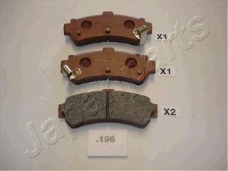 Japanparts PP-196AF - Bremžu uzliku kompl., Disku bremzes www.autospares.lv