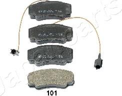 Japanparts PP-101AF - Тормозные колодки, дисковые, комплект www.autospares.lv