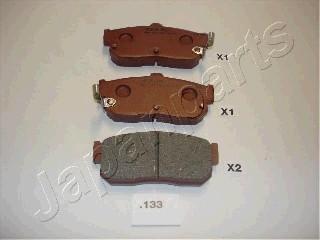 Japanparts PP-133AF - Тормозные колодки, дисковые, комплект www.autospares.lv