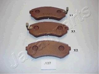 Japanparts PP-137AF - Тормозные колодки, дисковые, комплект www.autospares.lv