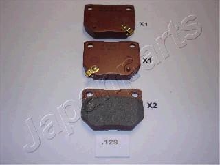 Japanparts PP-129AF - Brake Pad Set, disc brake www.autospares.lv