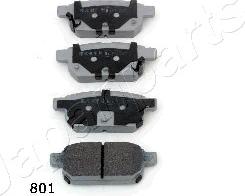 Japanparts PP-801AF - Brake Pad Set, disc brake www.autospares.lv