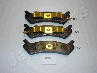 Japanparts PP-399AF - Brake Pad Set, disc brake www.autospares.lv