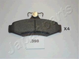 Japanparts PP-398AF - Тормозные колодки, дисковые, комплект www.autospares.lv