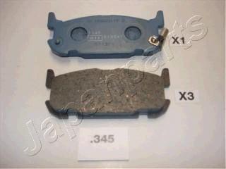 Japanparts PP-345AF - Bremžu uzliku kompl., Disku bremzes www.autospares.lv