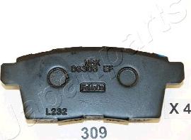 Japanparts PP-309AF - Brake Pad Set, disc brake www.autospares.lv