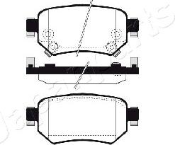 Japanparts PP-319AF - Bremžu uzliku kompl., Disku bremzes www.autospares.lv