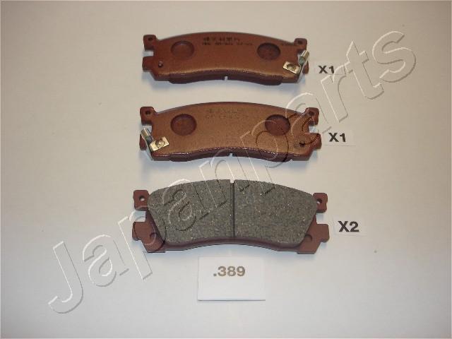 Japanparts PP-389AF - Bremžu uzliku kompl., Disku bremzes www.autospares.lv