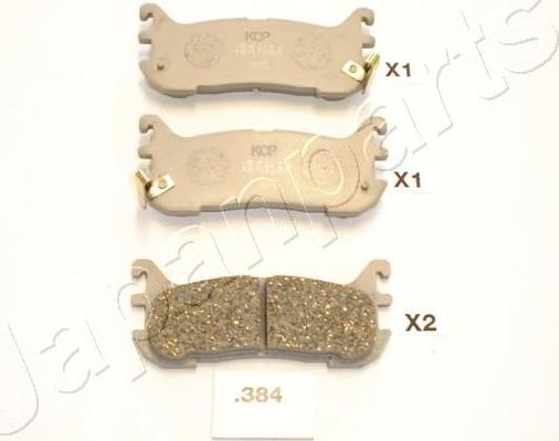 Japanparts PP-384AF - Bremžu uzliku kompl., Disku bremzes autospares.lv