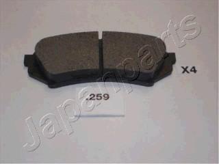 Japanparts PP-259AF - Bremžu uzliku kompl., Disku bremzes www.autospares.lv