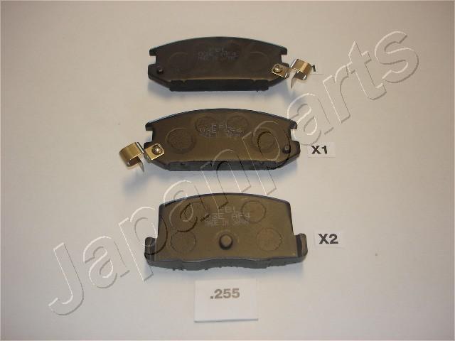 Japanparts PP-255AF - Тормозные колодки, дисковые, комплект www.autospares.lv