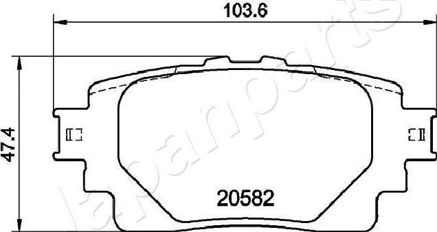 Japanparts PP-264AF - Bremžu uzliku kompl., Disku bremzes www.autospares.lv