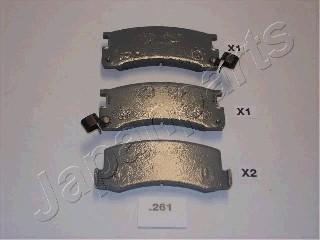 Japanparts PP-261AF - Brake Pad Set, disc brake www.autospares.lv