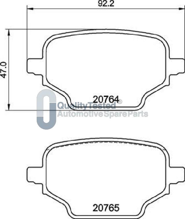 Japanparts PP2005JM - Bremžu uzliku kompl., Disku bremzes www.autospares.lv