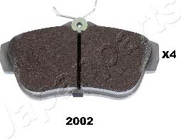 Japanparts PP-2002AF - Brake Pad Set, disc brake www.autospares.lv