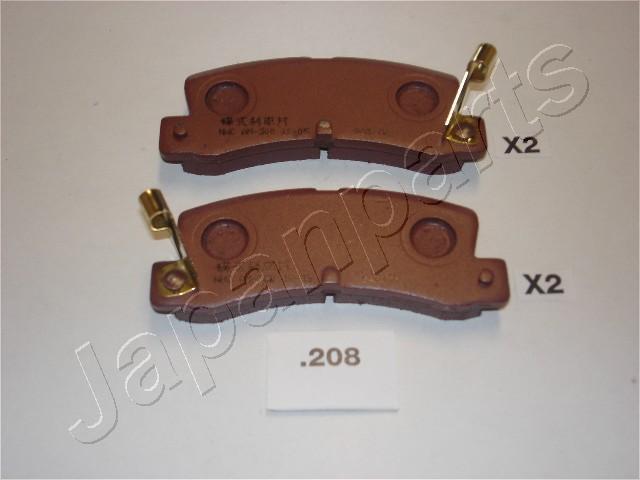 Japanparts PP-208AF - Brake Pad Set, disc brake www.autospares.lv