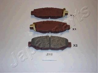 Japanparts PP-212AF - Brake Pad Set, disc brake www.autospares.lv