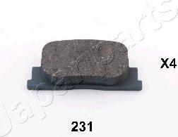 Japanparts PP-231AF - Bremžu uzliku kompl., Disku bremzes www.autospares.lv