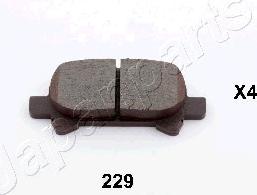 Japanparts PP-229AF - Bremžu uzliku kompl., Disku bremzes www.autospares.lv